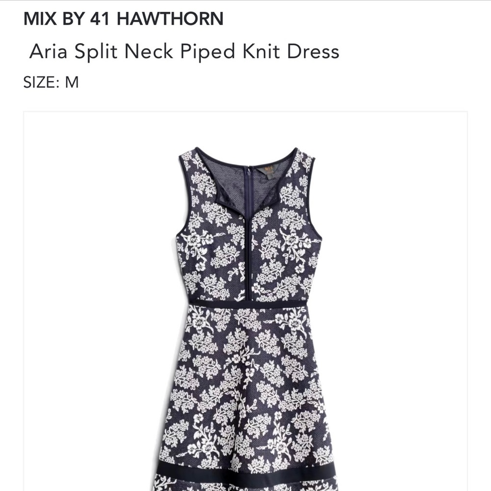Mix by 41 Hawthorn split neck piped dress size M